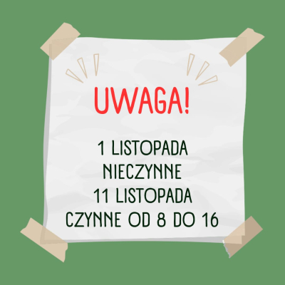 Godziny otwarcia w listopadowe święta